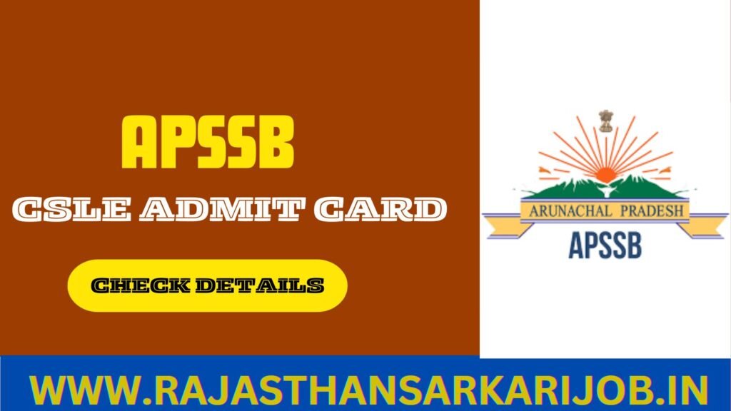 APSSB CSLE Admit Card