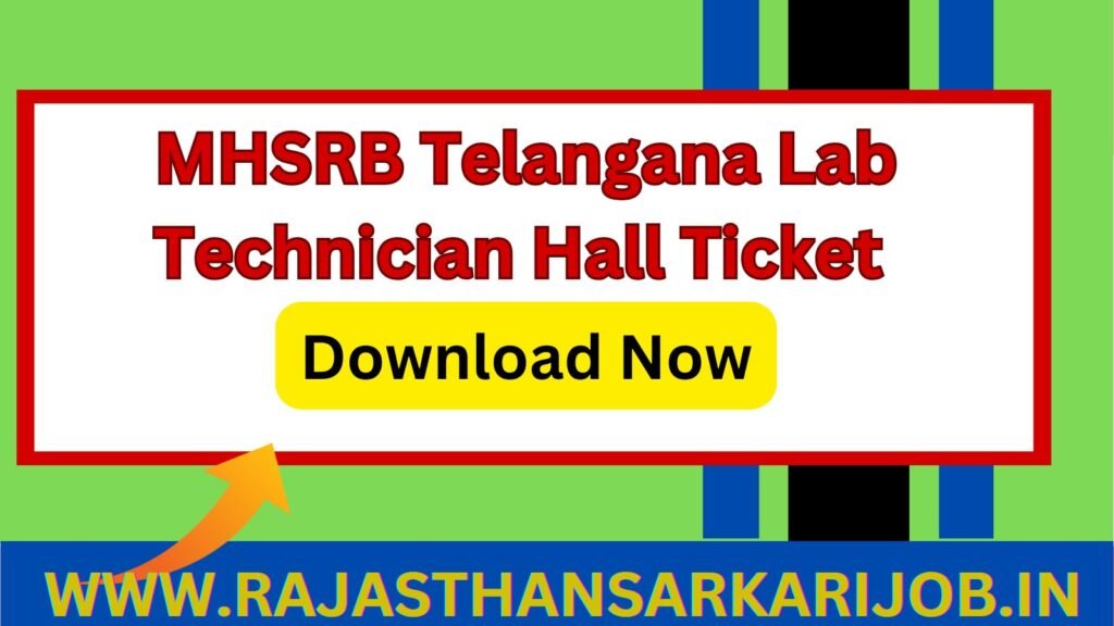 MHSRB Telangana Lab Technician Hall Ticket