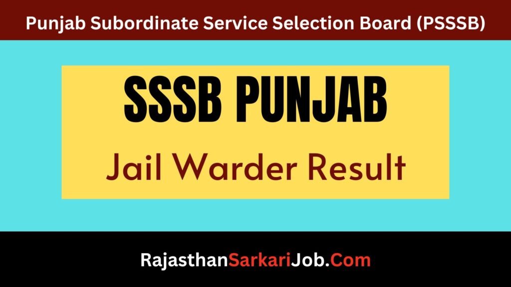 PSSSB Jail Warder Result 