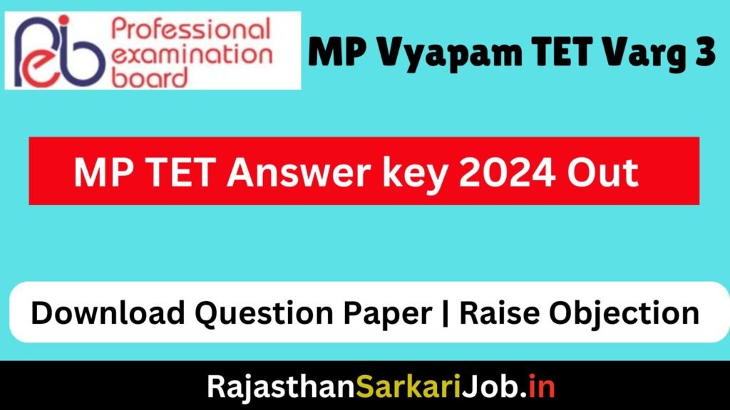 MP TET Answer Key 