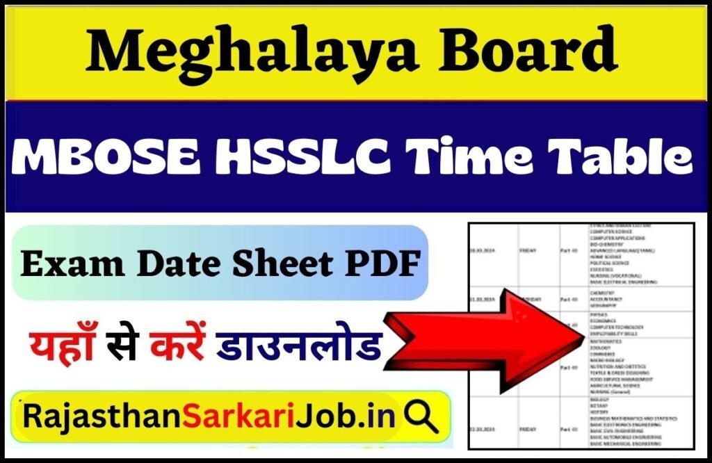 MBOSE HSSLC Routine